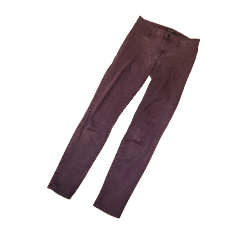 Vintage J Brand 485 mid-rise super skinny, dark plum jeans‎ sz 27